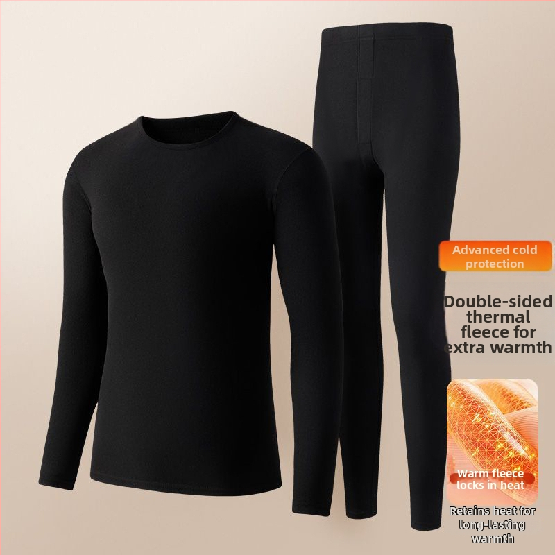 Мъжки термокомплект от Derong с двустранен велур: 97% полиестер, подплата полиестер, бърширана тъкан, тегло 181–200 g/m², силна топлина