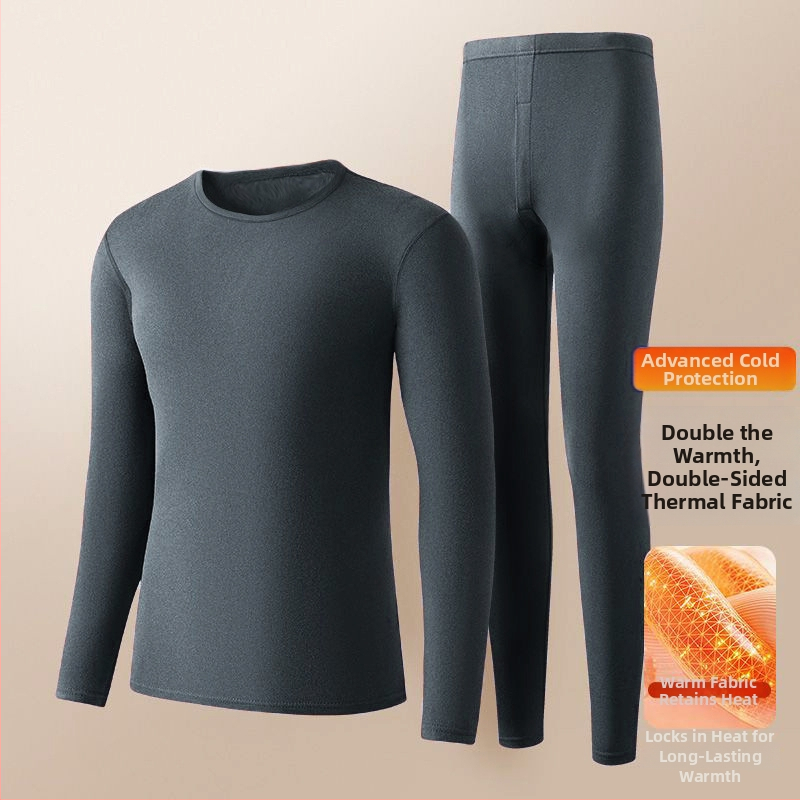 Мъжки термокомплект от Derong с двустранен велур: 97% полиестер, подплата полиестер, бърширана тъкан, тегло 181–200 g/m², силна топлина