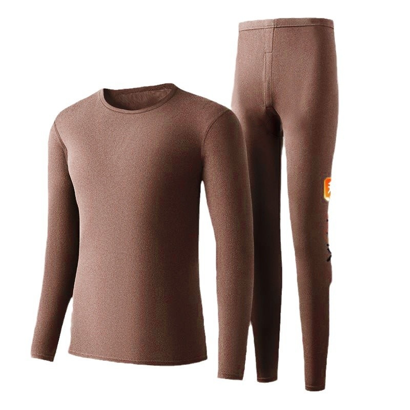 Vyrų terminis apatinių komplektas iš Derong audinio, dviejų pusčių velūras, 97% poliesteris, pamušalas poliesteris, 181–200 g/m², stiprus šildymas