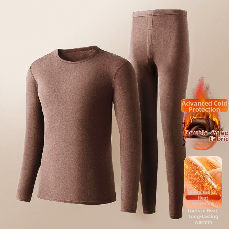 Vyrų terminis apatinių komplektas iš Derong audinio, dviejų pusčių velūras, 97% poliesteris, pamušalas poliesteris, 181–200 g/m², stiprus šildymas