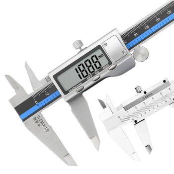 Верниер калипер с цифров дисплей - високопрецизен, неръждаема стомана, индустриален клас, измерване на височина и дълбочина