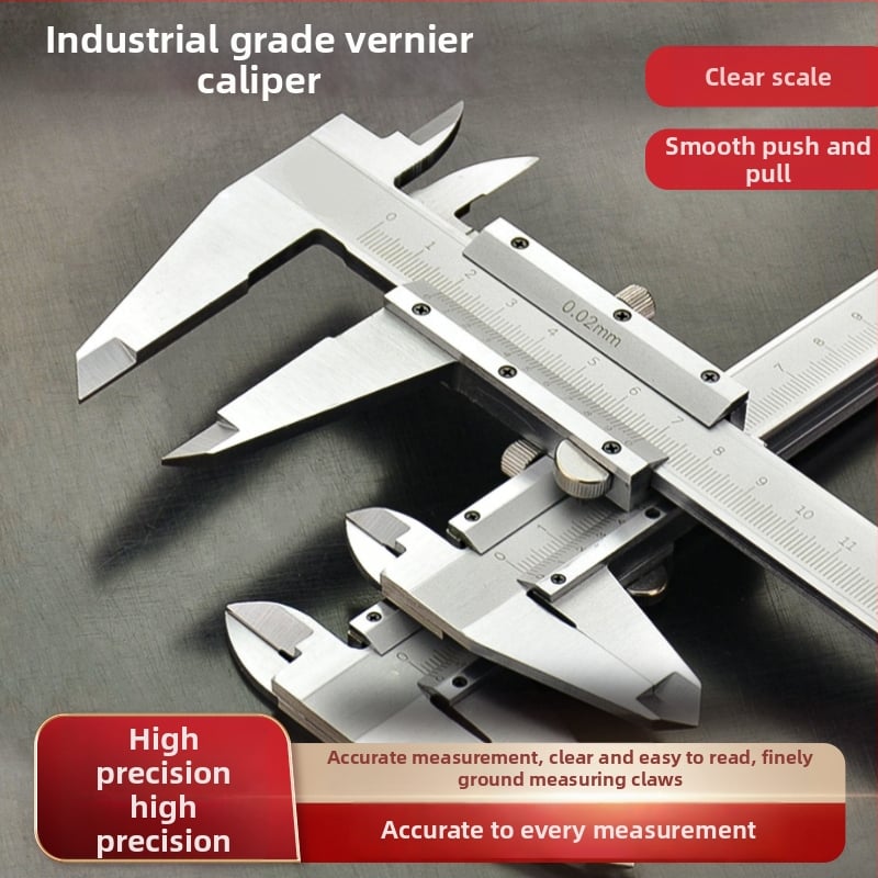 Верниер калипер с цифров дисплей - високопрецизен, неръждаема стомана, индустриален клас, измерване на височина и дълбочина