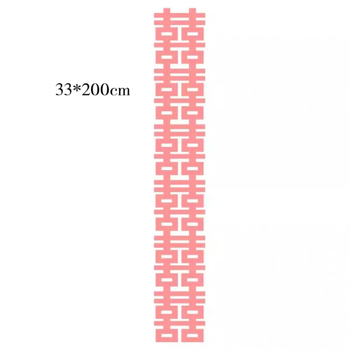 Menyasszonyi fotózáshoz – hosszú sáv dupla boldogság szimbólummal, filc anyagú, Xiyouji márka, kategória Boldog szó, nem importált