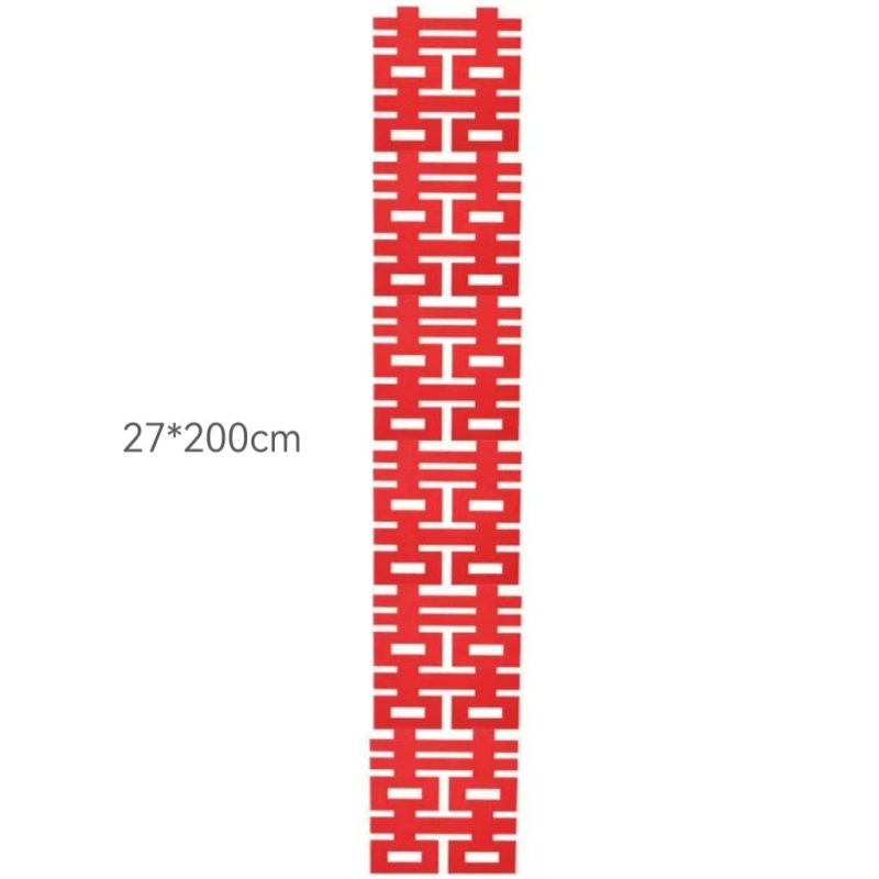 Menyasszonyi fotózáshoz – hosszú sáv dupla boldogság szimbólummal, filc anyagú, Xiyouji márka, kategória Boldog szó, nem importált