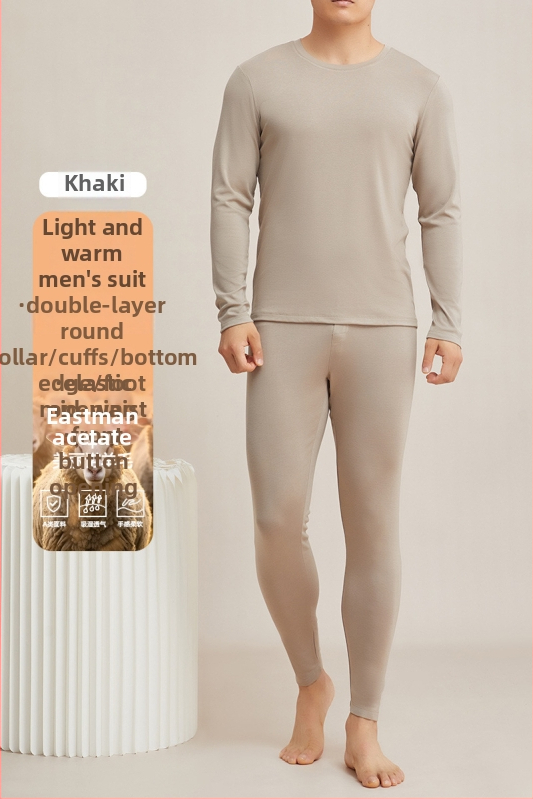Férfiaknak gyapjú termikus alsóruha garnitúra: felső és nadrág, vastag anyag 201–250 g/m², velúr bélés, kerek nyakú, hosszú ujjú