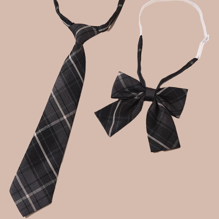 Вратовръзка-бант за жени, райета, полиестер, форма: бант, стил: свободен; подходяща за училище и cosplay