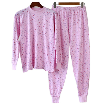 Moterų medvilninis terminis apatinių komplektas rudens sezonui, 100% medvilnė, vieno sluoksnio, 190 g/m², minkštas, išlaiko šilumą