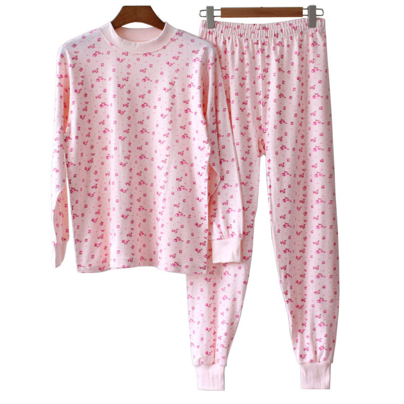 Moterų medvilninis terminis apatinių komplektas rudens sezonui, 100% medvilnė, vieno sluoksnio, 190 g/m², minkštas, išlaiko šilumą