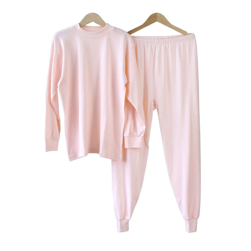 Moterų medvilninis terminis apatinių komplektas rudens sezonui, 100% medvilnė, vieno sluoksnio, 190 g/m², minkštas, išlaiko šilumą