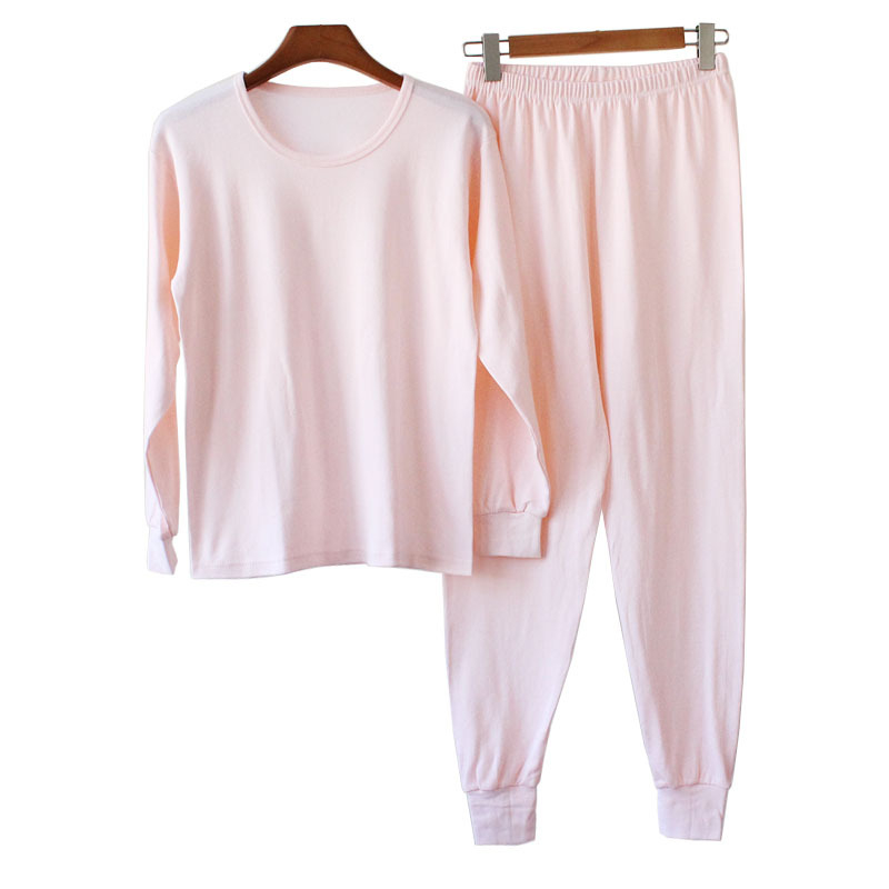 Moterų medvilninis terminis apatinių komplektas rudens sezonui, 100% medvilnė, vieno sluoksnio, 190 g/m², minkštas, išlaiko šilumą