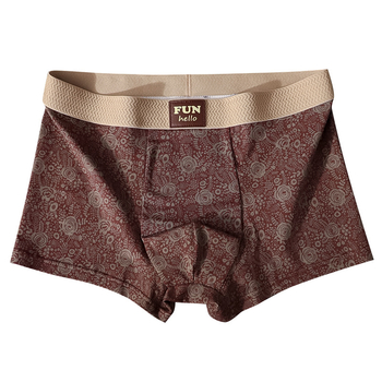 Boxeri bărbați din bumbac cu imprimeu vintage cu trandafiri – respirabili, uscare rapidă, talie medie, 95–100% bumbac