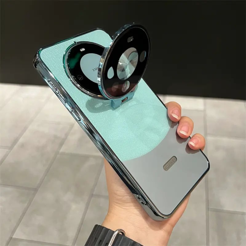 Huawei Mate60Pro viedtālruņa korpuss ar magnētisko atbalstu — ādas tekstūra, elektroplakēta virsma, izturīgs pret kritieniem, pielāgojams