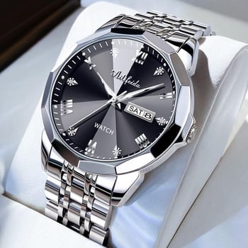 Vīriešu automātiska mehāniskā pulksteņa ar Seagull kustību, kalendārs, nerūsējošā tērauda korpuss, 42 mm ciparnīcas diametrs, safīra kristāls