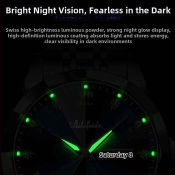 Vīriešu automātiska mehāniskā pulksteņa ar Seagull kustību, kalendārs, nerūsējošā tērauda korpuss, 42 mm ciparnīcas diametrs, safīra kristāls