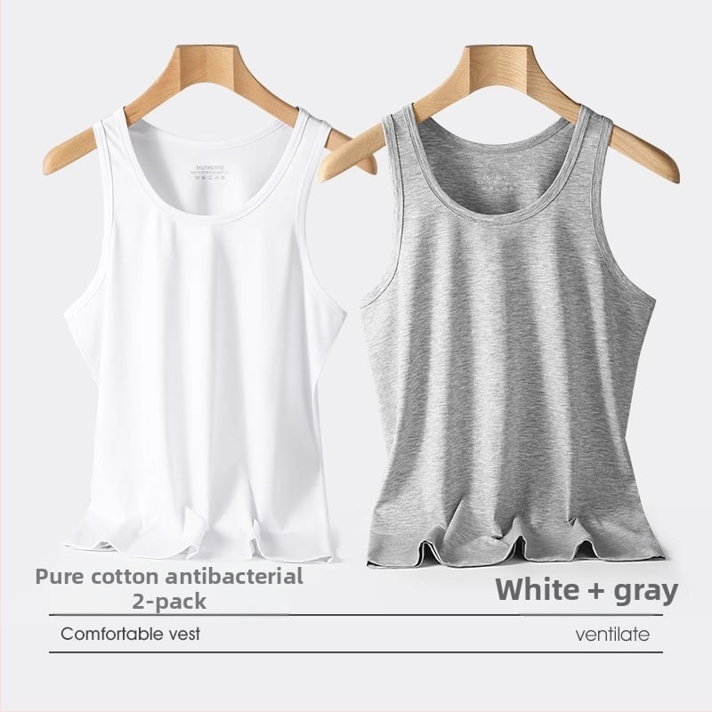 Meeste puuvillane tank-topp – 100% puuvill, kerge, hingav, suve 2024 mudel trenni jaoks