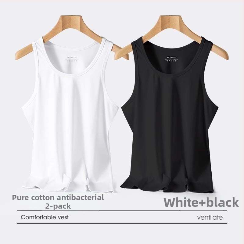 Meeste puuvillane tank-topp – 100% puuvill, kerge, hingav, suve 2024 mudel trenni jaoks
