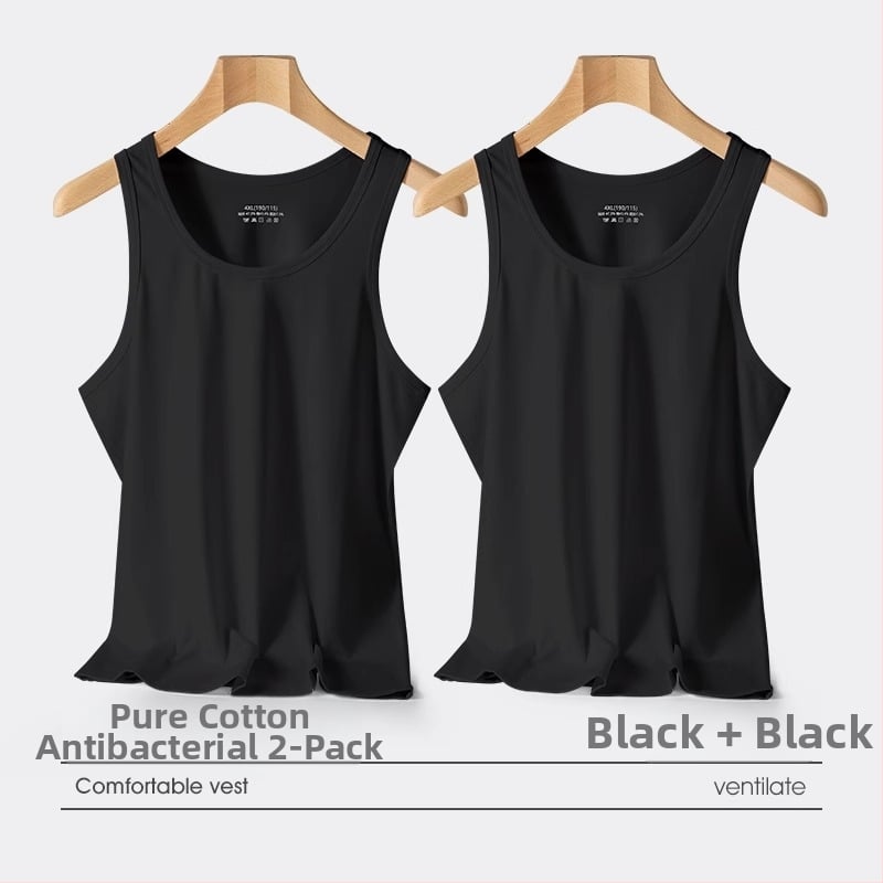 Meeste puuvillane tank-topp – 100% puuvill, kerge, hingav, suve 2024 mudel trenni jaoks