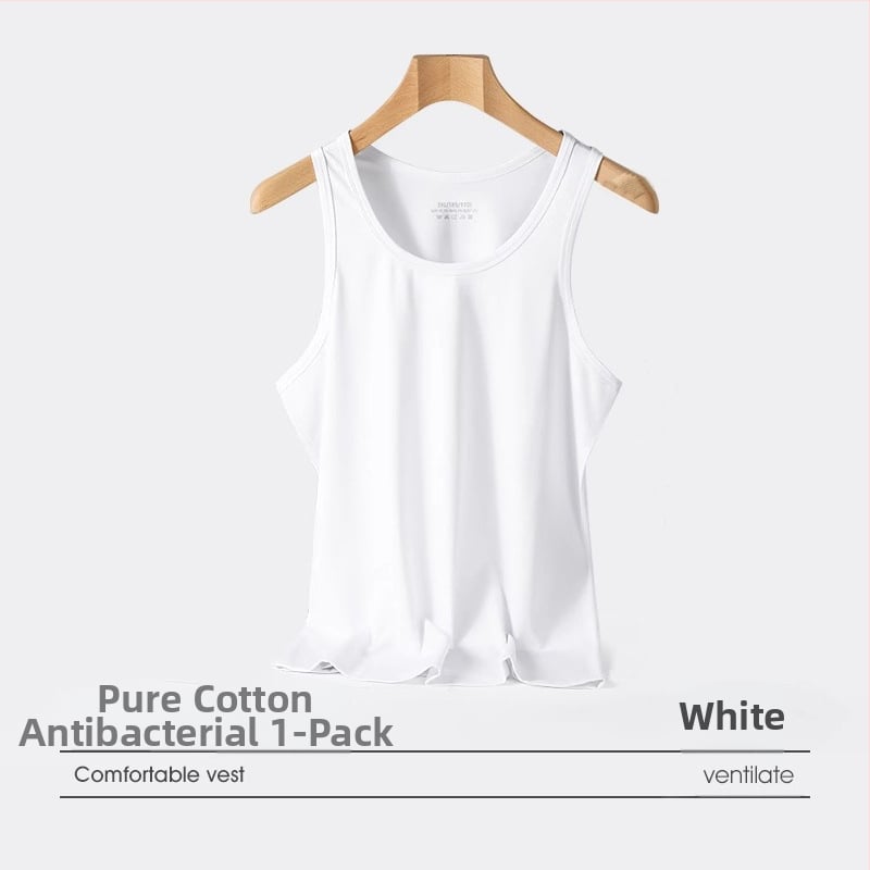 Meeste puuvillane tank-topp – 100% puuvill, kerge, hingav, suve 2024 mudel trenni jaoks