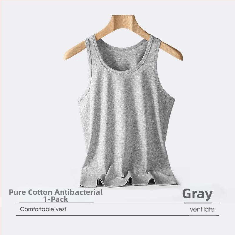 Meeste puuvillane tank-topp – 100% puuvill, kerge, hingav, suve 2024 mudel trenni jaoks