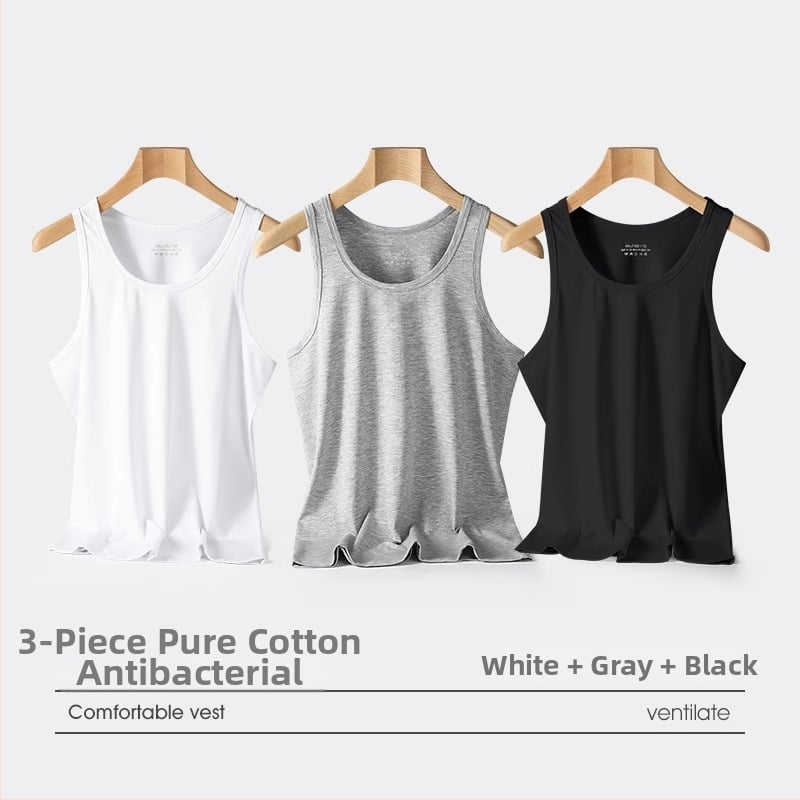 Meeste puuvillane tank-topp – 100% puuvill, kerge, hingav, suve 2024 mudel trenni jaoks