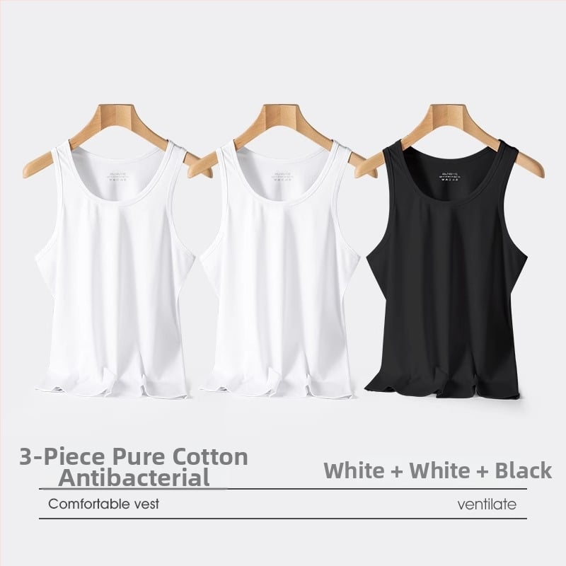 Meeste puuvillane tank-topp – 100% puuvill, kerge, hingav, suve 2024 mudel trenni jaoks