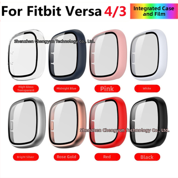 Fitbit Versa 3/4 apsauginis dėklas su integruota temperuota plėvele ir matinė PC