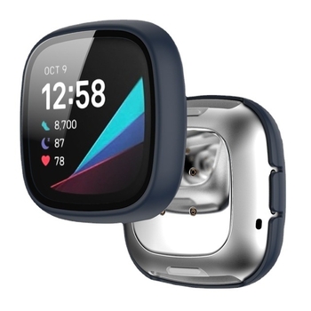 Fitbit Versa 3/4 apsauginis dėklas su integruota temperuota plėvele ir matinė PC