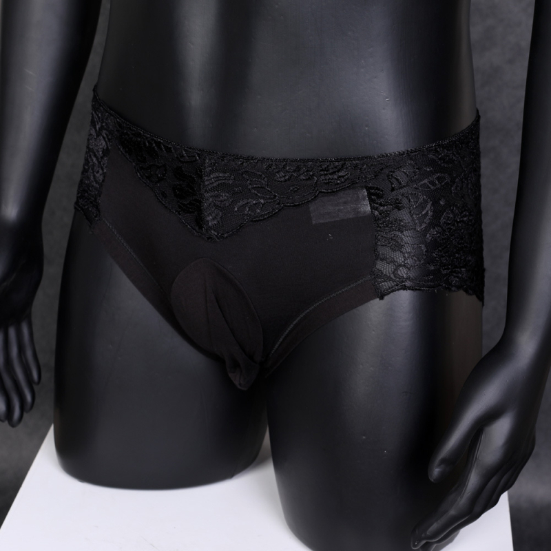 Meeste pitsilised aluspüksid, U-kujuline taskuga, kootud, ühes toonis