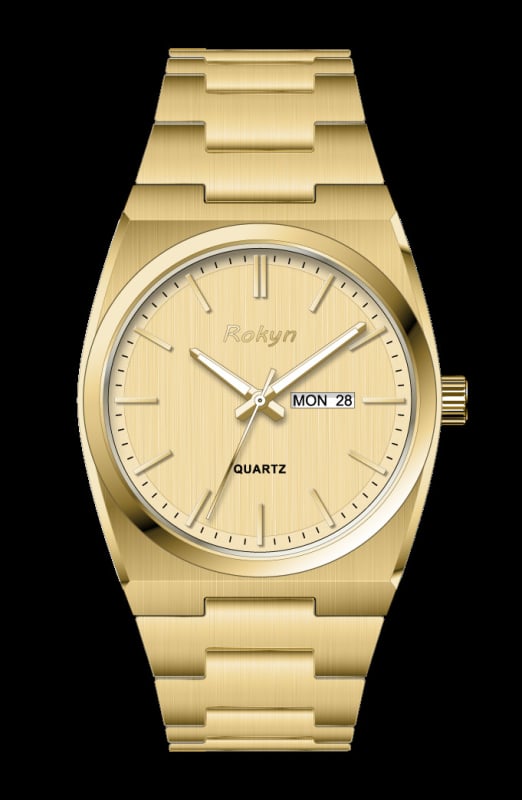 Īpaši plāni luksusa vīriešu pulkstenis, kvarca kustība, 30 m ūdensizturība, dubults kalendārs ar nedēļas dienas rādītāju, korpuss un siksna no nerūsējoša tērauda