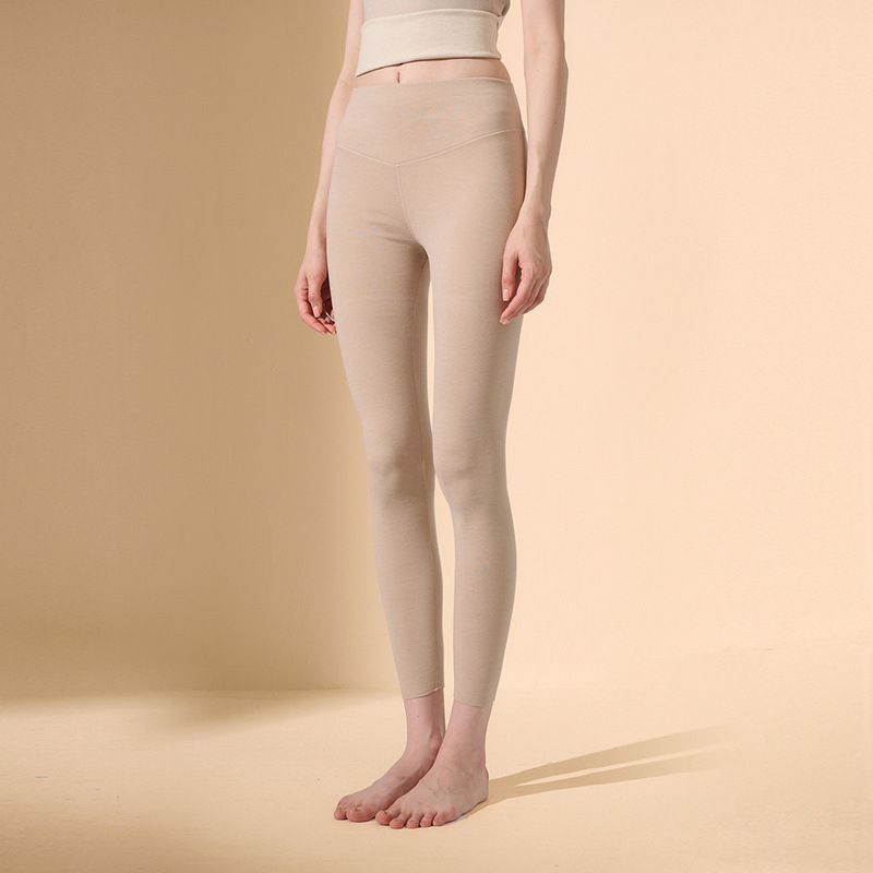 Moterų termo leginsai su aukšta juosmeniu, klubų pakėlimas, be siūlių, su veliūrine apdaila, pavasario–rudens laikotarpiui, vidaus ar išorės dėvėjimui