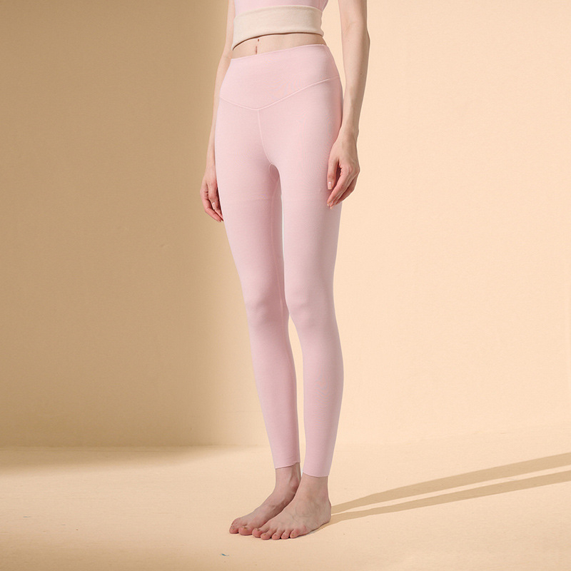 Moterų termo leginsai su aukšta juosmeniu, klubų pakėlimas, be siūlių, su veliūrine apdaila, pavasario–rudens laikotarpiui, vidaus ar išorės dėvėjimui