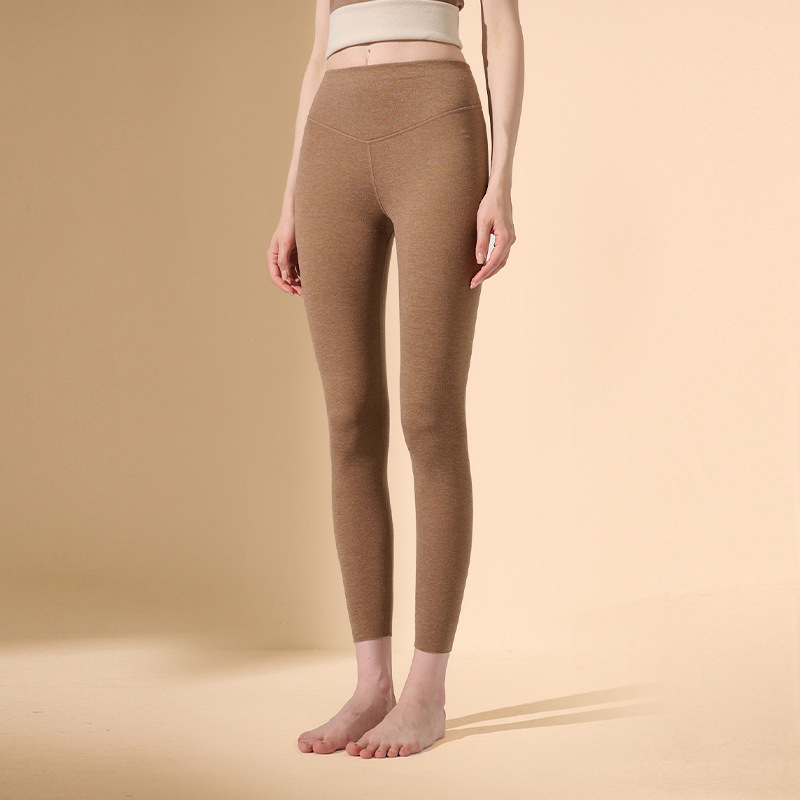 Moterų termo leginsai su aukšta juosmeniu, klubų pakėlimas, be siūlių, su veliūrine apdaila, pavasario–rudens laikotarpiui, vidaus ar išorės dėvėjimui