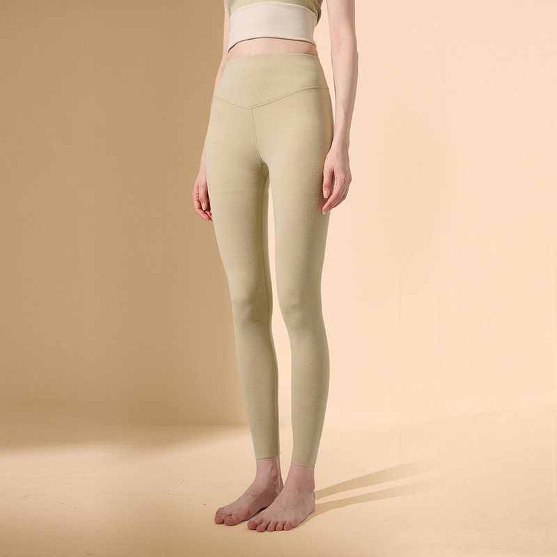 Moterų termo leginsai su aukšta juosmeniu, klubų pakėlimas, be siūlių, su veliūrine apdaila, pavasario–rudens laikotarpiui, vidaus ar išorės dėvėjimui