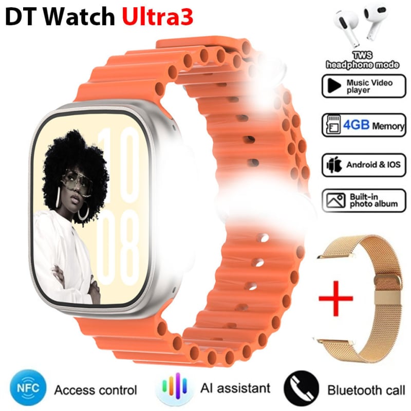 Έξυπνο ρολόι - Παρακολούθηση καρδιακού ρυθμού, Μέτρηση αρτηριακής πίεσης, Λειτουργία NFC, Κλήσεις μέσω Bluetooth, Αδιάβροχο