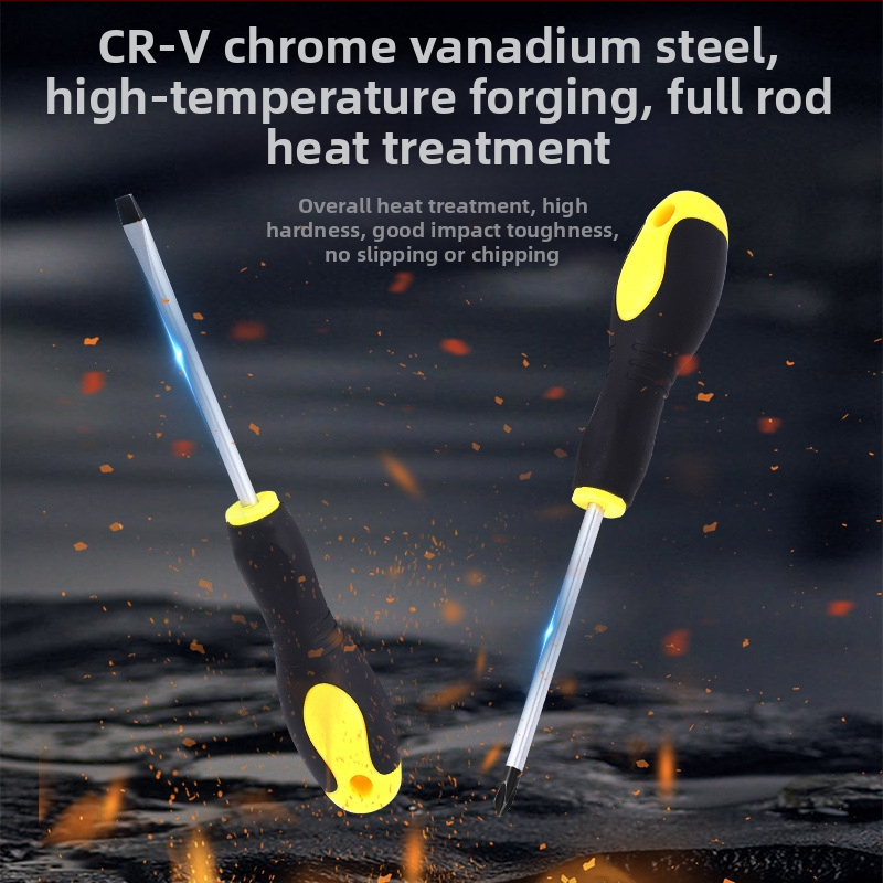 Henglida mini magnetický skrutkovač s krížovou hlavou a rukoväťou z dvoch materiálov, z karbónovej ocele