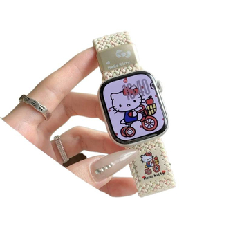 Nylonový pletený remienok pre Apple Watch s magnetickou sponou — kompatibilný s Apple Watch S10, veľkosť rozhrania nastaviteľná