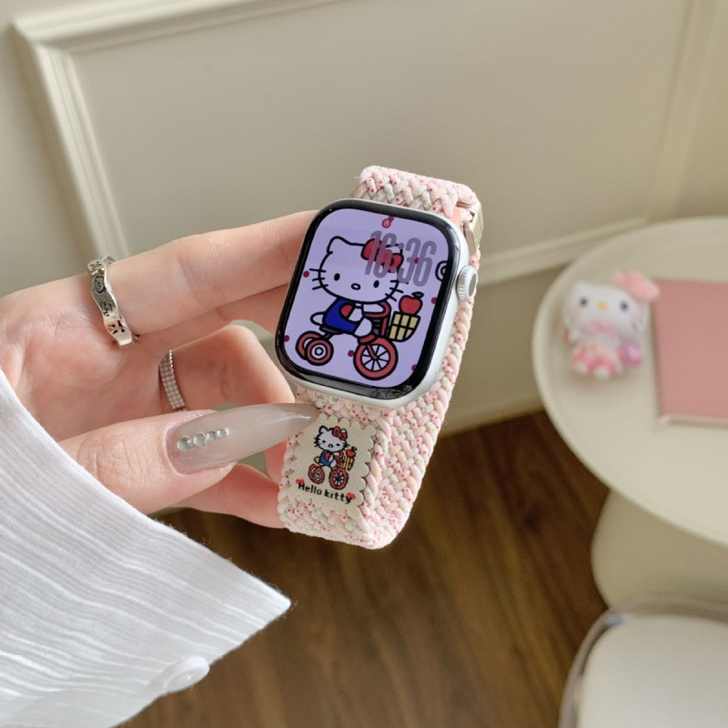 Nylonový pletený remienok pre Apple Watch s magnetickou sponou — kompatibilný s Apple Watch S10, veľkosť rozhrania nastaviteľná