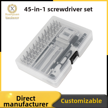 45-in-1 magnetinis atsuktuvų rinkinys, nikeliu-chromu plienas, 45 dalys, tinkamas laikrodžių ir išmaniųjų telefonų remontui