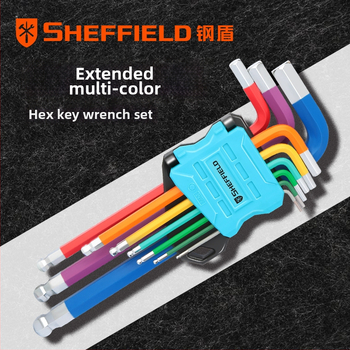 Steel Shield Sada imbusových kľúčov, z chróm-vanádiovej ocele, vysoká tvrdosť, predĺžený dosah, vnútorný šesťuholník