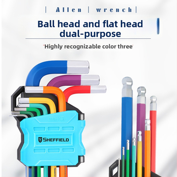 Steel Shield Sada imbusových kľúčov, z chróm-vanádiovej ocele, vysoká tvrdosť, predĺžený dosah, vnútorný šesťuholník