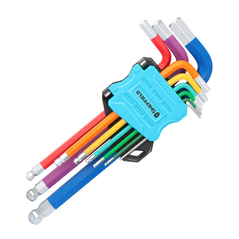 Steel Shield Allen kulcs készlet, króm-vanádium acélból, magas keménység, hosszított belső hatszög fej