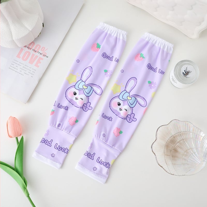 Bērnu UV aizsardzības Ice Silk rokas piedurknes, elpojošas vasaras brīvā piegriezuma, poliestera-viskoze maisījums