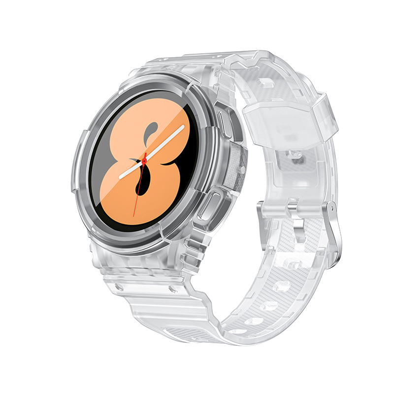 TPU futrola s integriranim prozirnim remenom za Samsung Galaxy Watch4/5 – sportski stil; materijal TPU; kompatibilnost: Galaxy Watch4/5