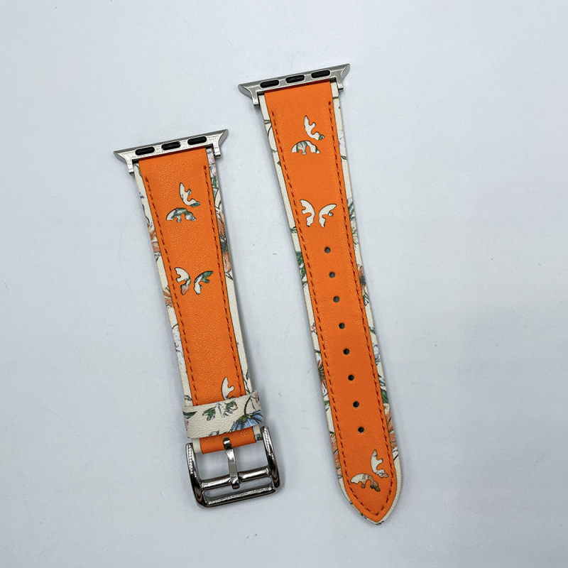 Kožna narukvica za Apple Watch s motivom leptira za Series 6–8, 18 mm