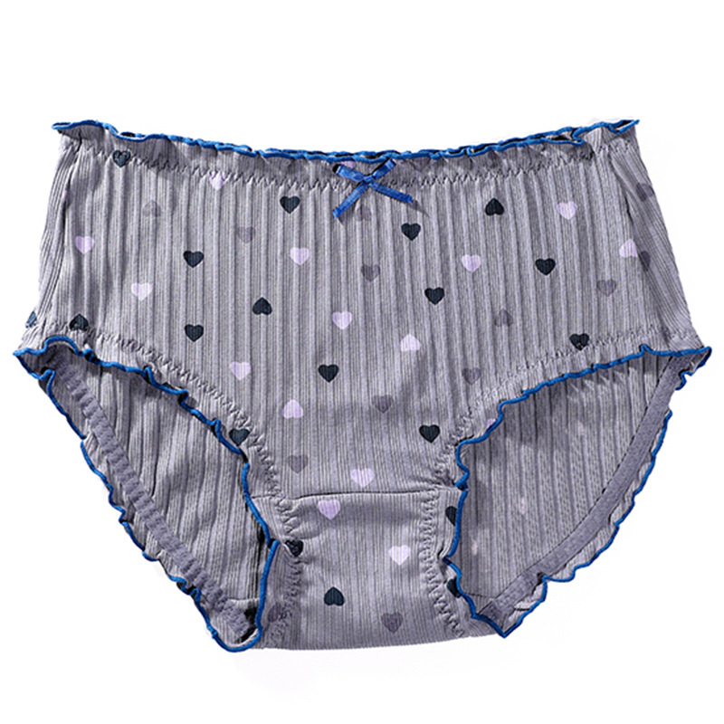 Памучни дамски бикини с висока средна талия, дишащи и стягащи корема, модел 5042117, обикновено преплетение