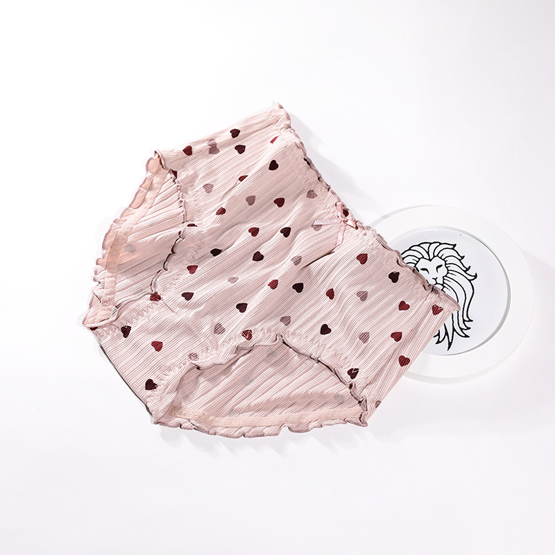 Памучни дамски бикини с висока средна талия, дишащи и стягащи корема, модел 5042117, обикновено преплетение