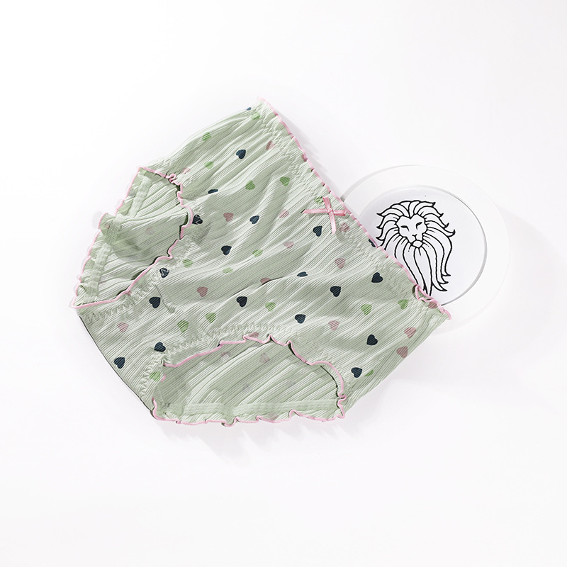 Памучни дамски бикини с висока средна талия, дишащи и стягащи корема, модел 5042117, обикновено преплетение