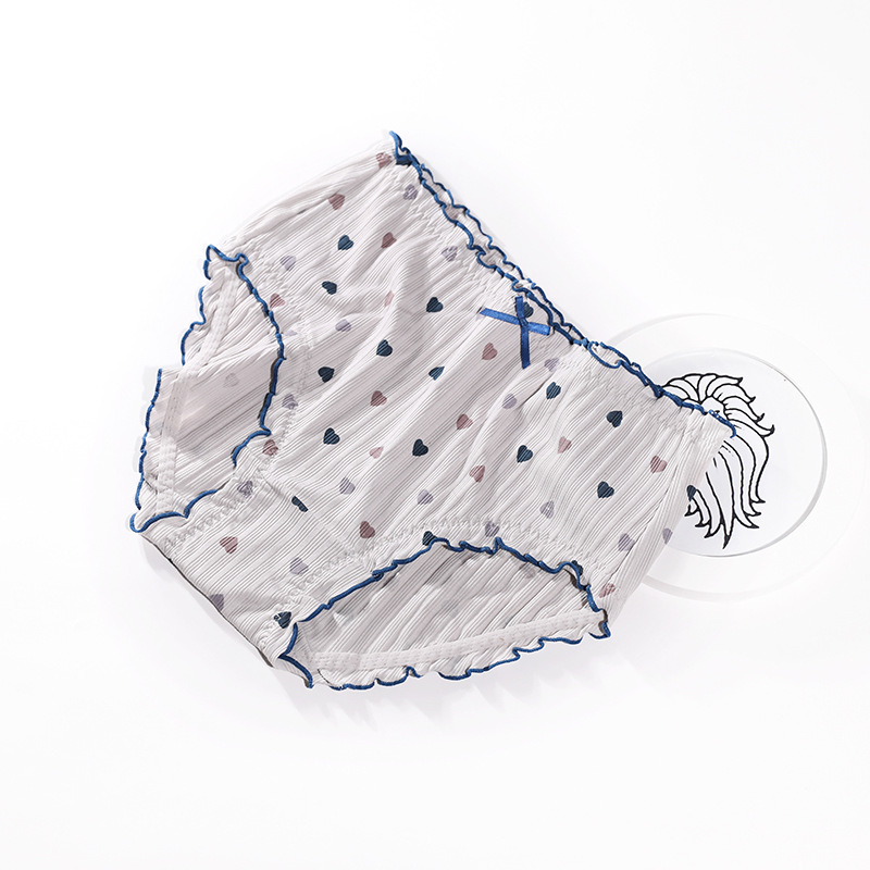 Памучни дамски бикини с висока средна талия, дишащи и стягащи корема, модел 5042117, обикновено преплетение