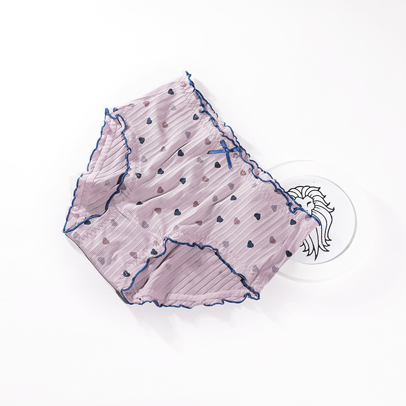 Памучни дамски бикини с висока средна талия, дишащи и стягащи корема, модел 5042117, обикновено преплетение