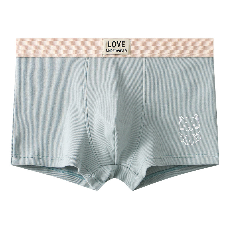 Lenjerie intimă masculină din bumbac, respirabilă, talie medie, culoare solidă, 90-95% bumbac